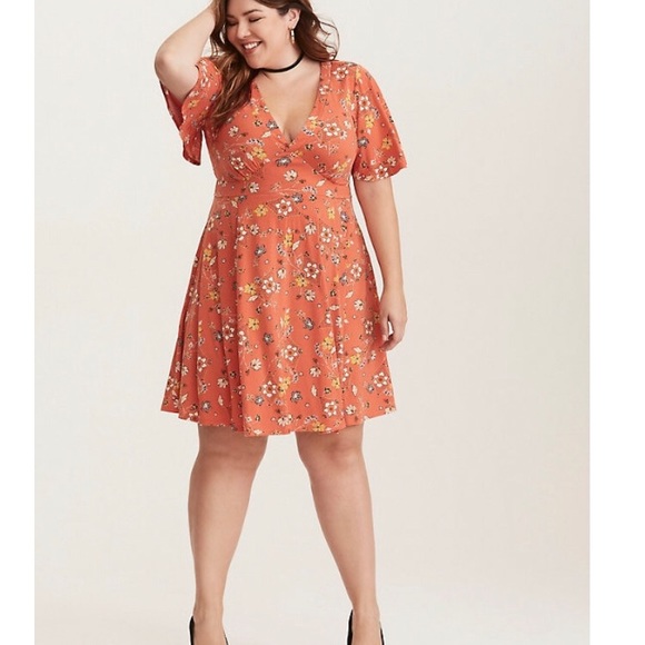 torrid orange dress